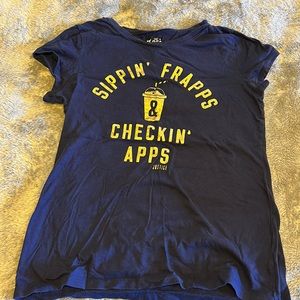 Justice girls nave blue t shirt